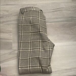 Womens Plaid Pants- Black and White